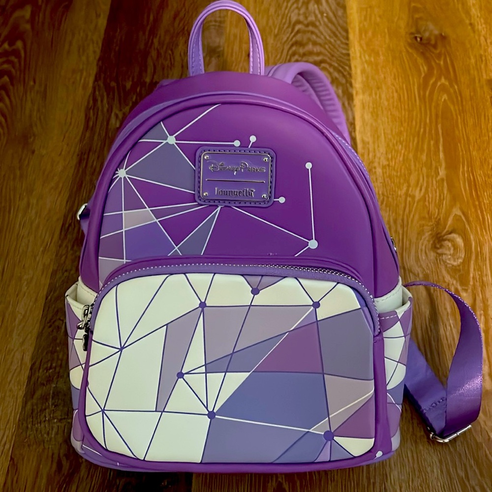 Disney Parks Loungefly Mini Backpack Magic Kingdom Purple Wall